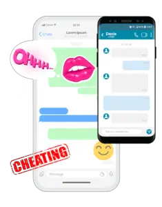 Catching a Cheater. Cell phone texts with cheating messages