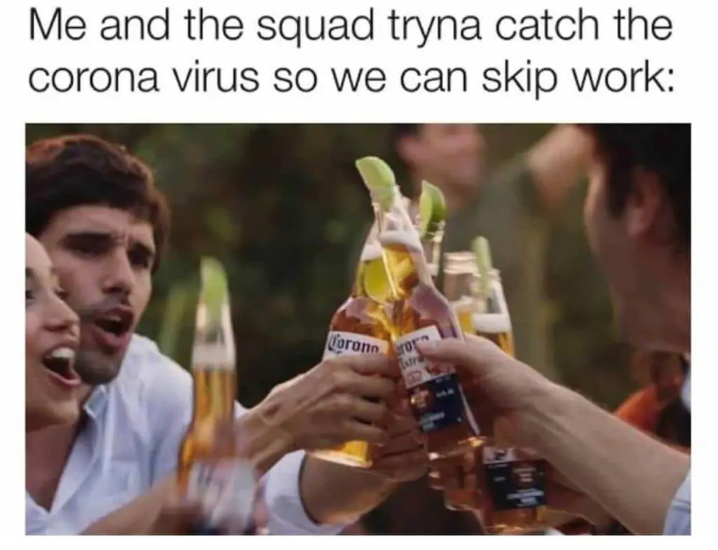coronavirus meme missing work