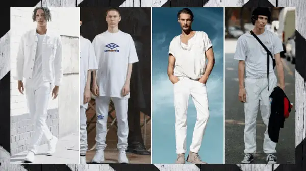 Mens white party outfits collection