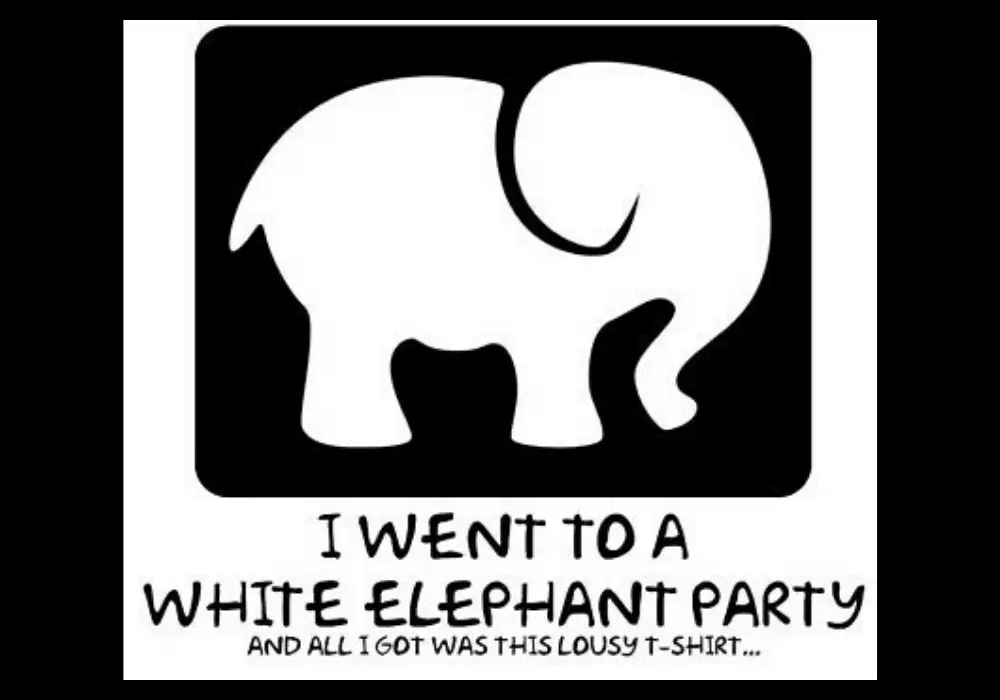 White elephant meme