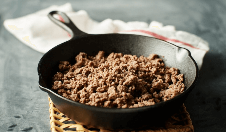 Browned Ground Beef to show end result of cooking Ground Beef