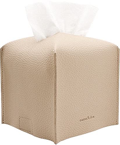 leather tissue box holder that men should have in the car to show what it looks like