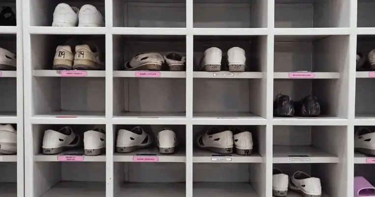 White Shoe display case