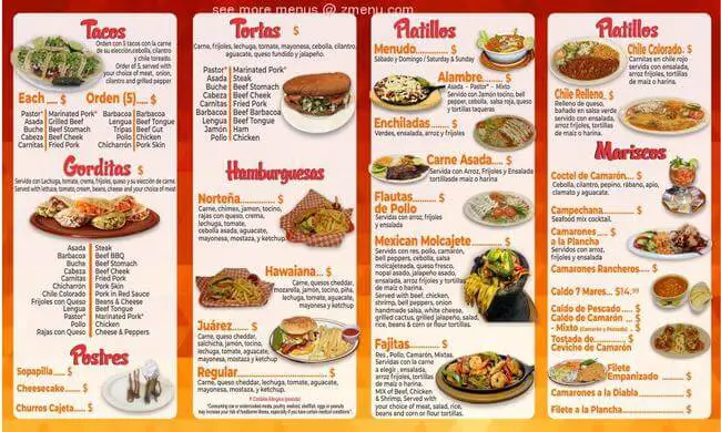 Tacos Chihuas Menu #1