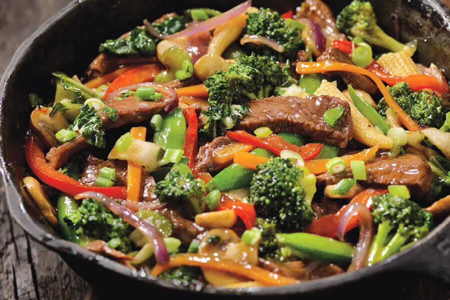 Beef Stir Fry Close up in pan picture