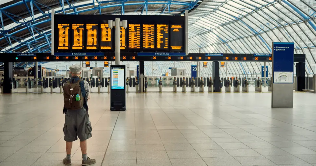 A person is waiting at the Airport