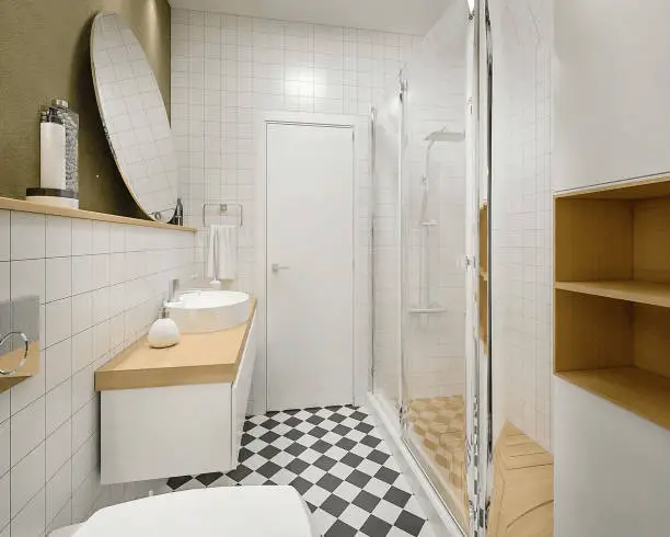 black and white half bathroom ideas
