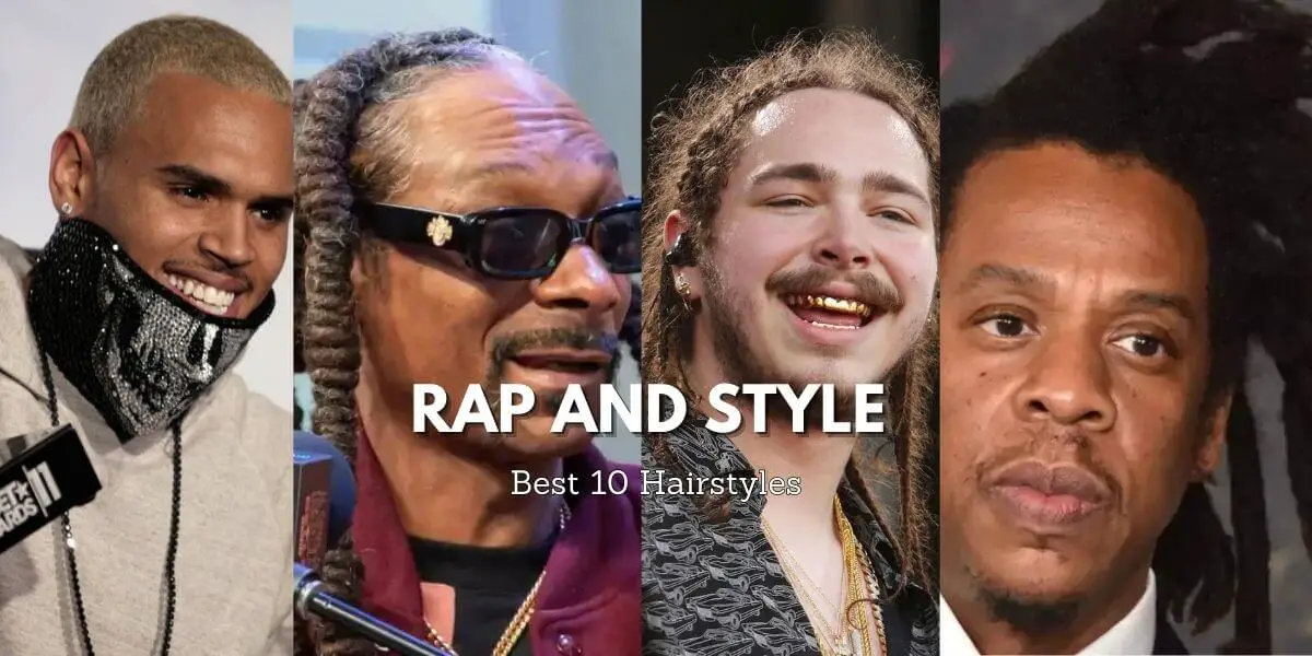 Iconic rappers hairstyle with intricate designs and patterns