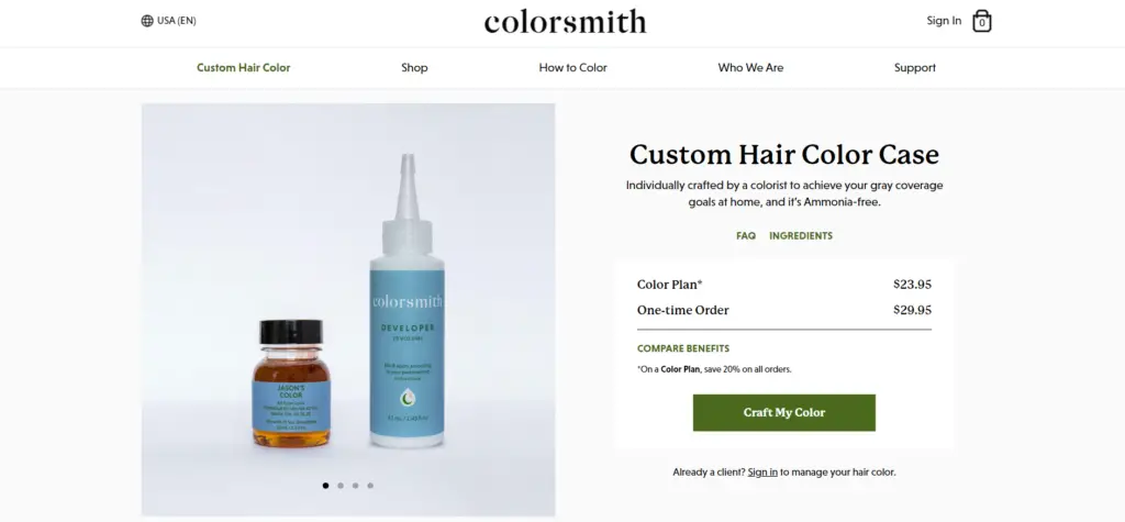colorsmith for one of best mens hair dye for gray hair