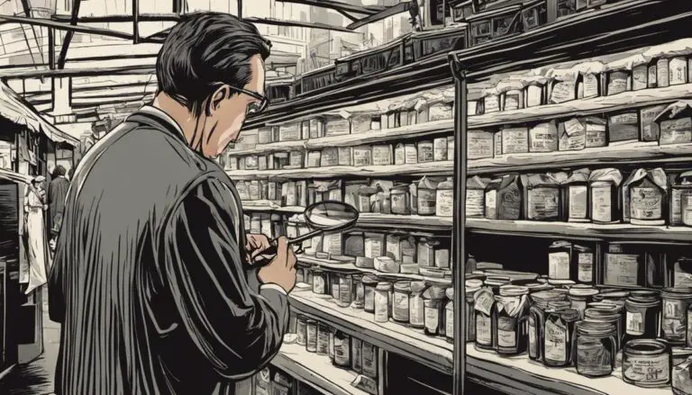 man looking at item in store